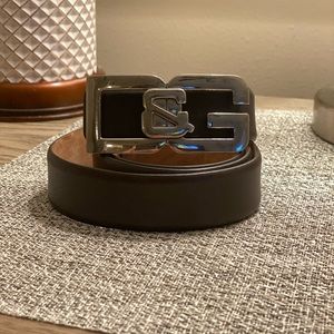 D&G Brown leather belt. Unisex size 36
